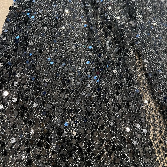 BNWT Sequin mesh maxi dress with slit - Picture 6 of 12